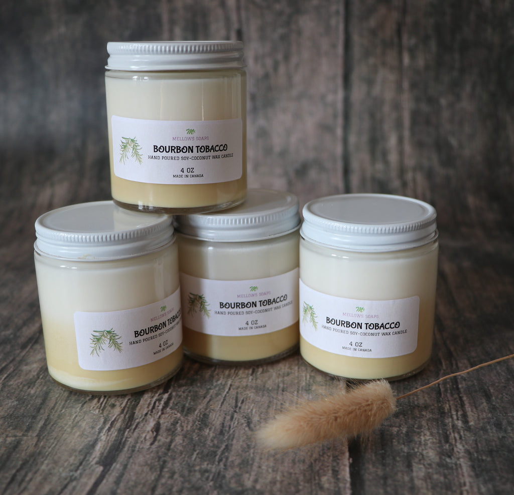 Bourbon Tobacco Candle — 4oz Soy Coconut Wax